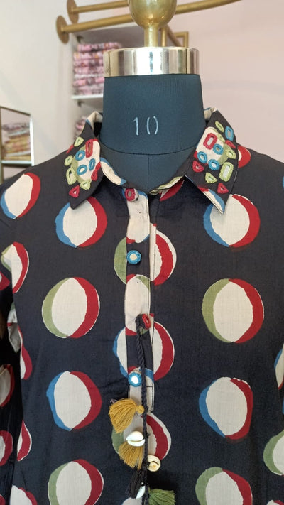 "Pehnawa" tassel Cotton Kurta Set(2pc)