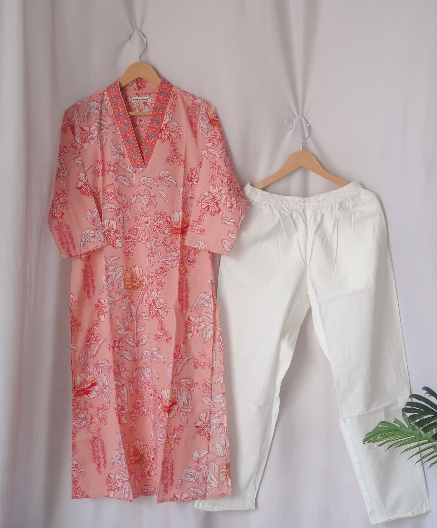 Peach Floral Suit Set - Raahat 7.0