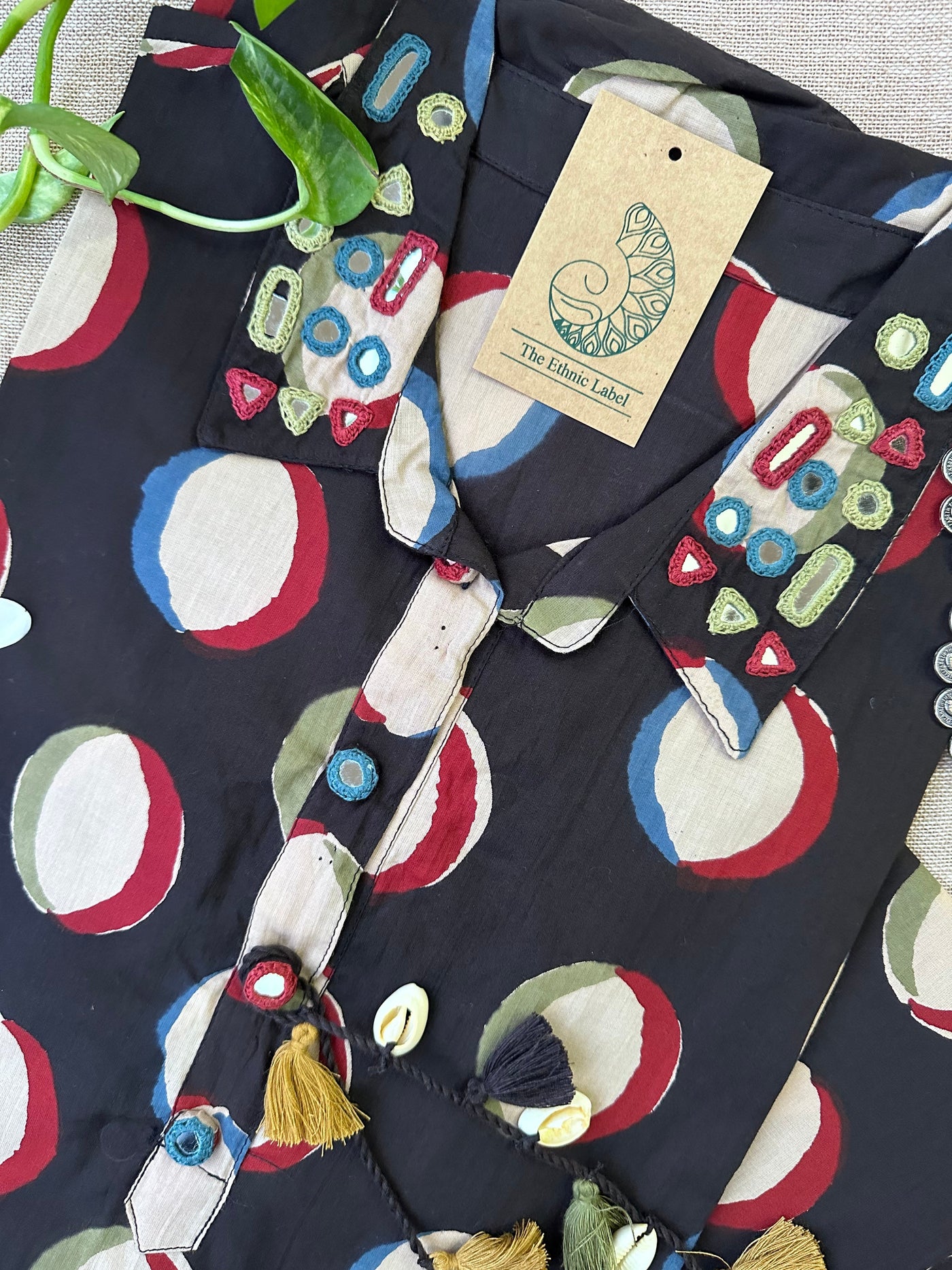 "Pehnawa" tassel Cotton Kurta Set(2pc)