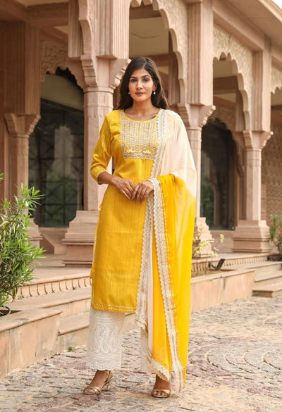Haldi Ready Suit Set (3 Piece)
