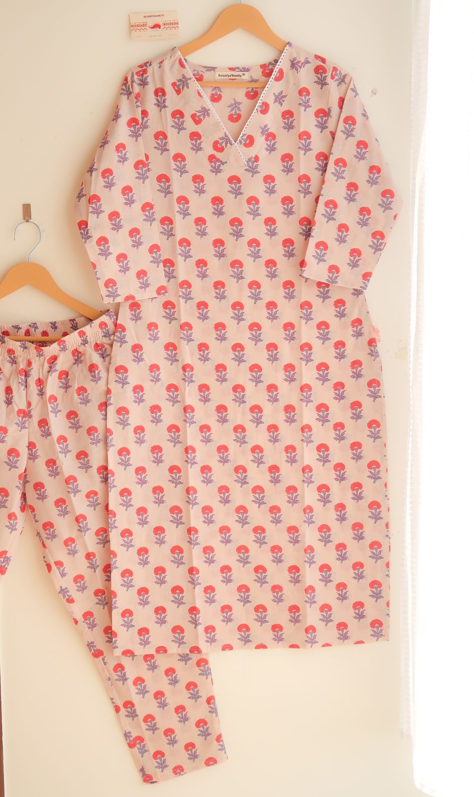 Petal Serenade Lace Suit Set - Sukoon 2.0 (Slim Fit)