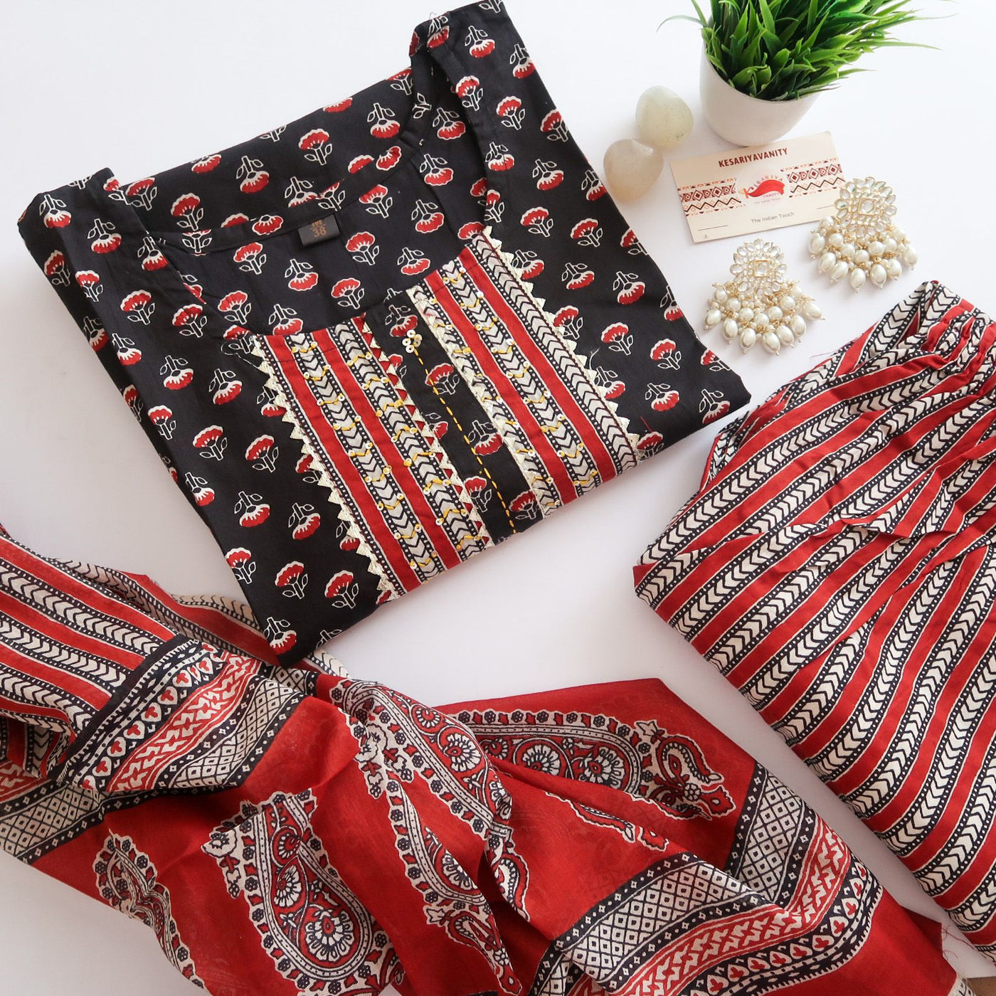 Desingneer Masakkali Red Suit Set