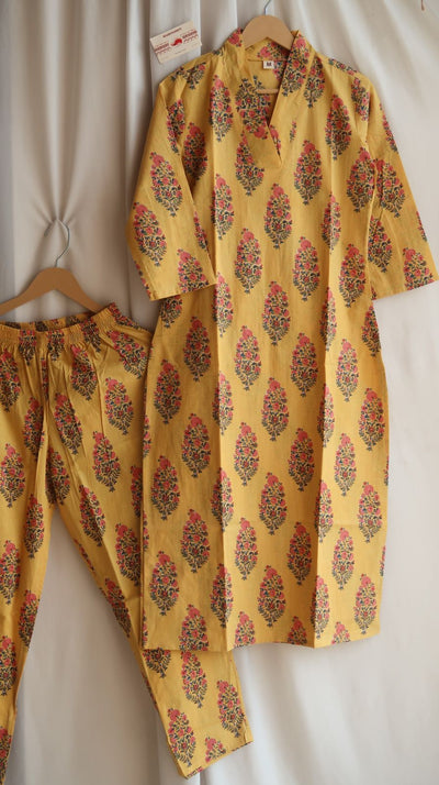 Sunflower Yellow Floral Suit Set