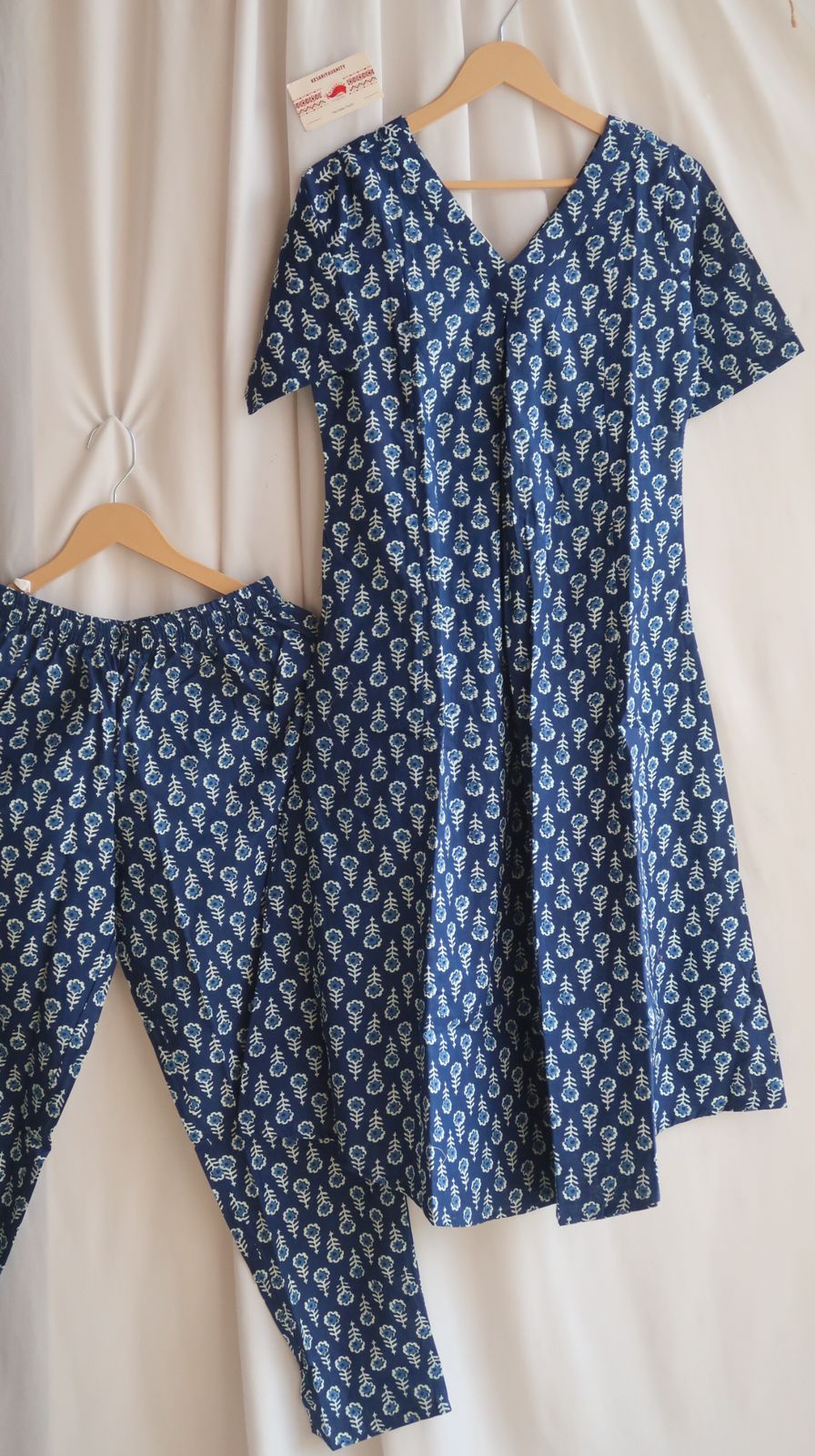 Indigo Blossom Office/Regular Wear Suit Set