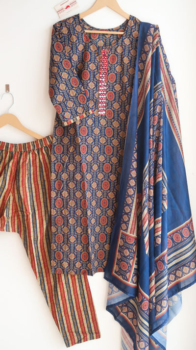 Royal Indigo Melody Suit Set