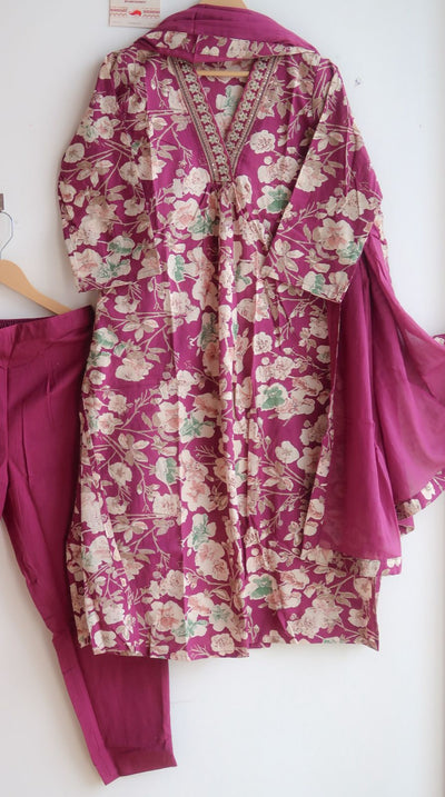 Purple Blossom Symphony Suit Set - EOFY SALE