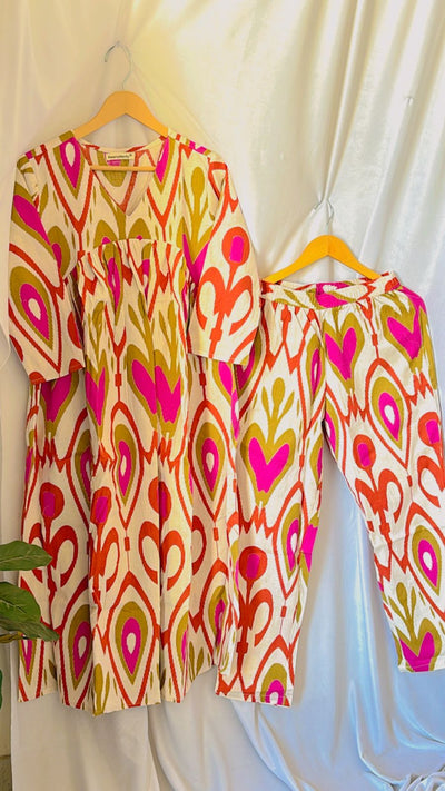 Reverse Coral Bloom Suit Set